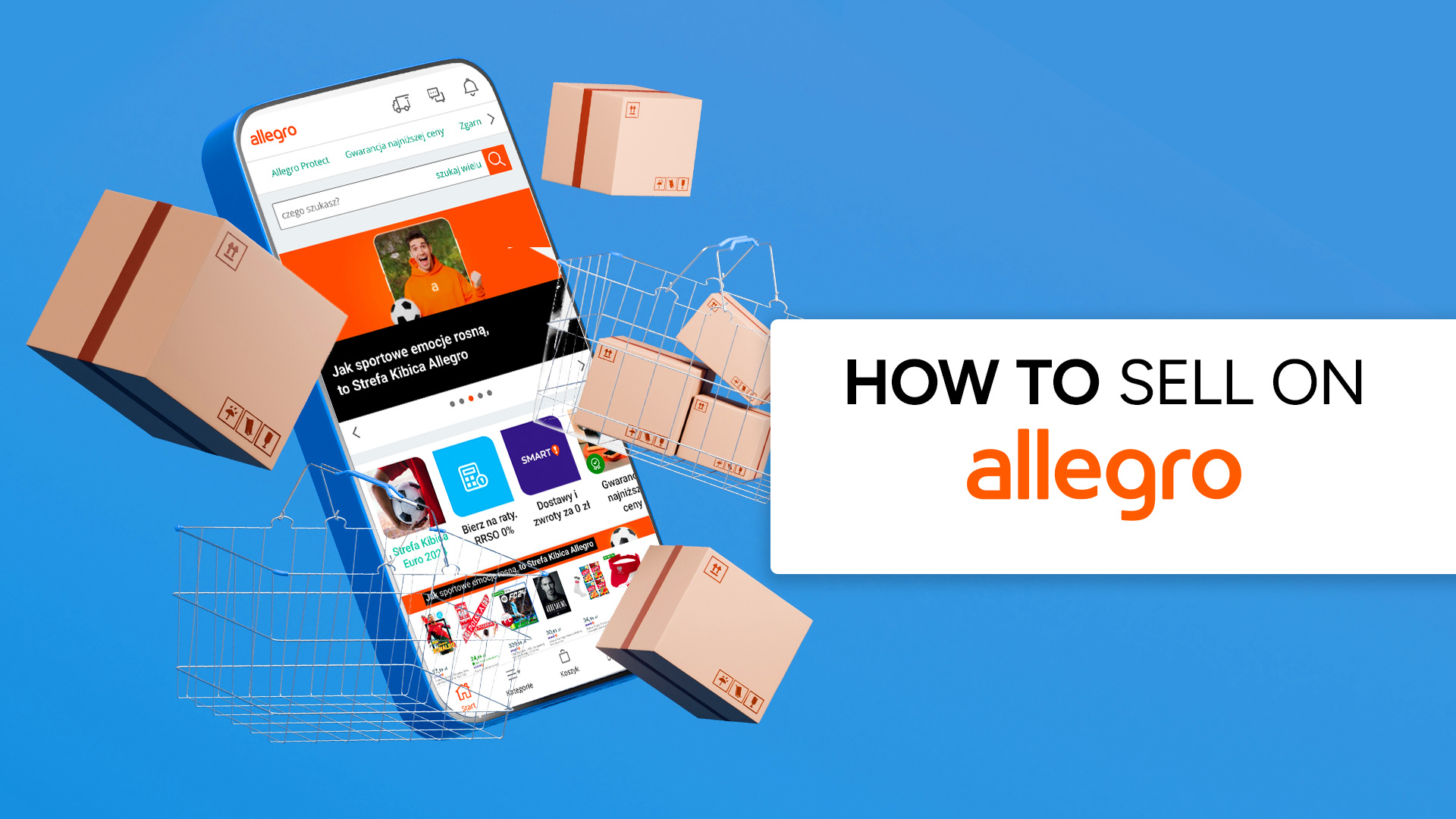 Illustration of successful e-commerce growth on the Allegro marketplace