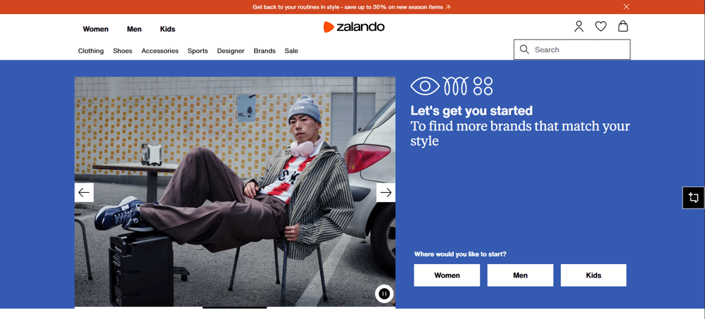 Zalando UK - homepage